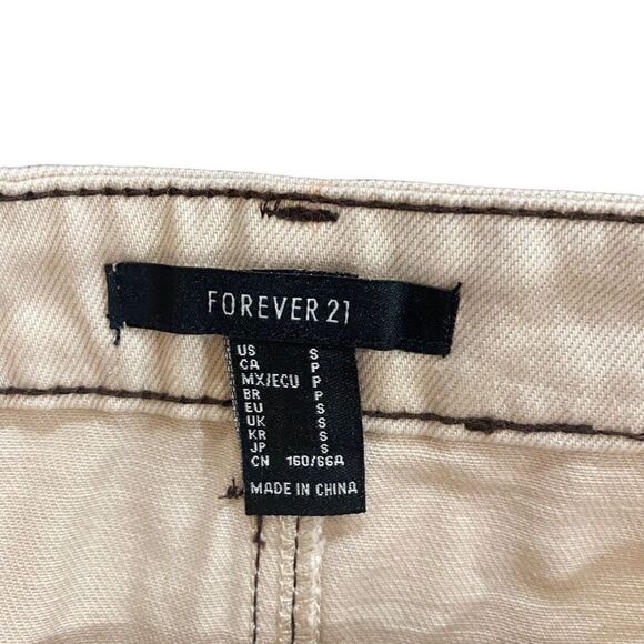 Forever 21 NEW small mini skirt cream colored - Picture 3 of 8